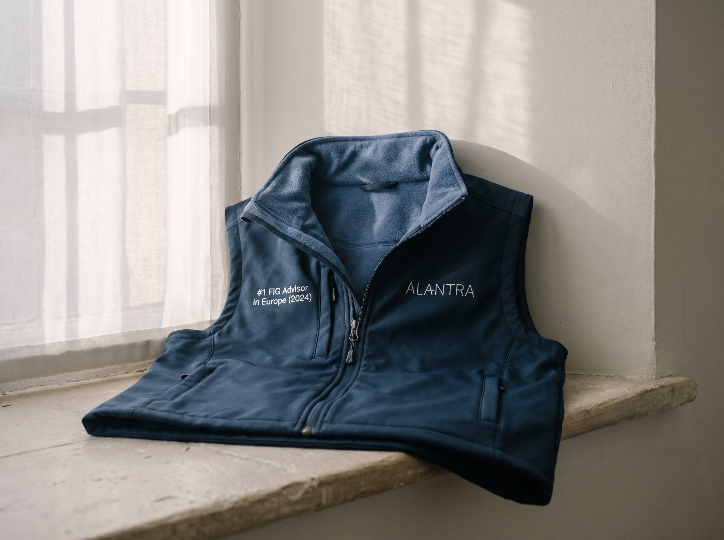 ALANTRA embroidered detail on quilted fabric