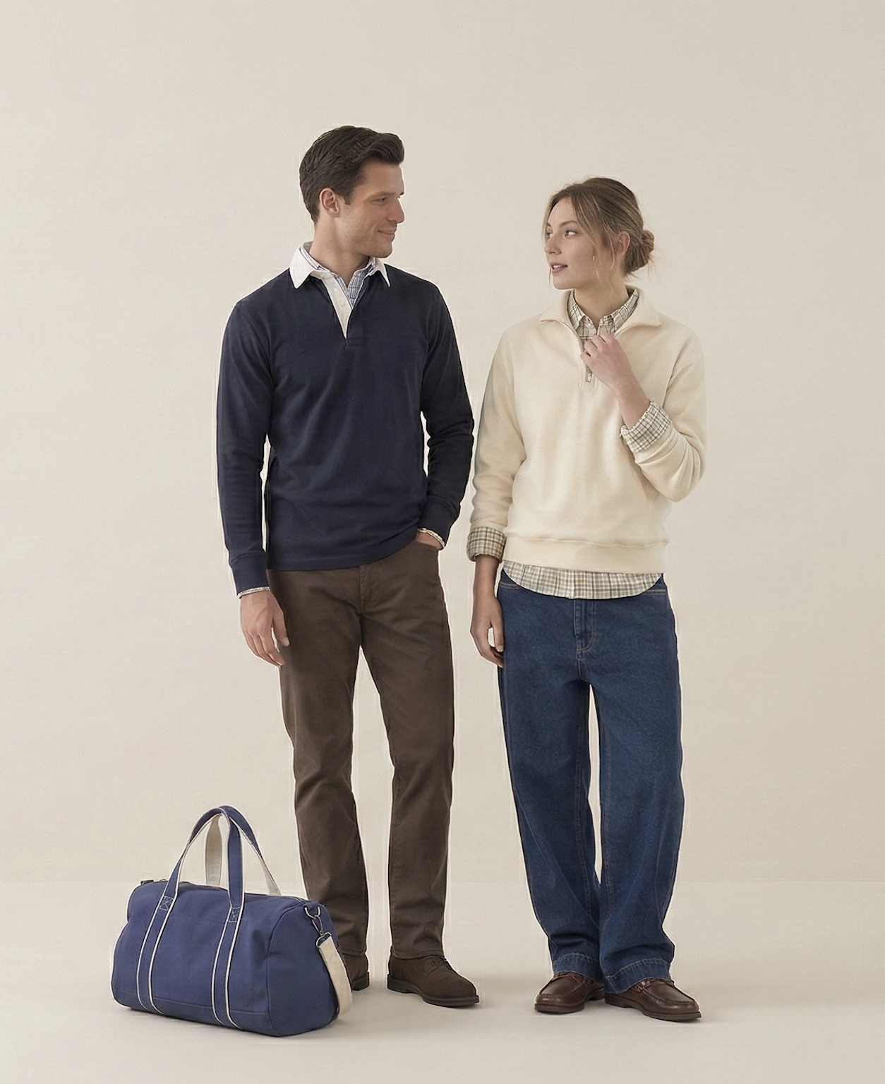 Society Professional Look - Rugby Polo, Half Zip, and Duffel Bag
